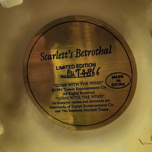 Scarletts Betrothal Gone With The Wind 1993 Limited Edition Figurine Glass Dome - Picture 4 of 5